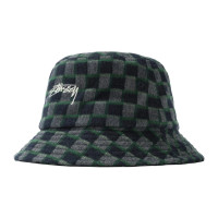 Stussy Brent Check Wool Bucket Hat