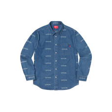Supreme SS19 Logo Denim Shirt