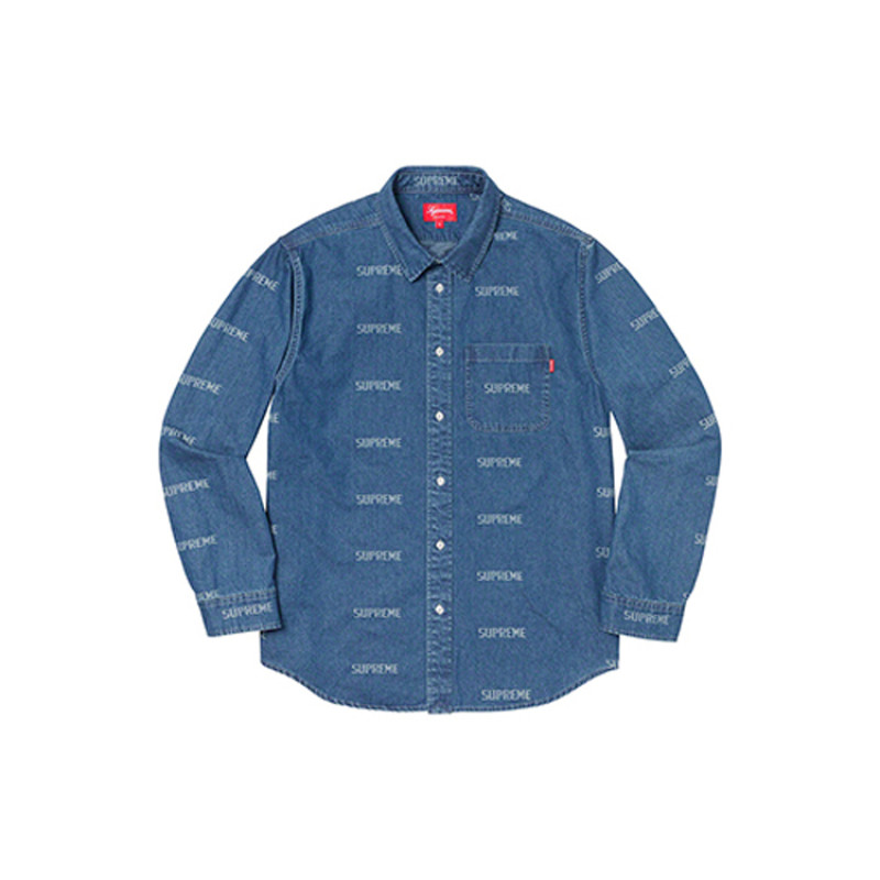Supreme SS19 Logo Denim Shirt
