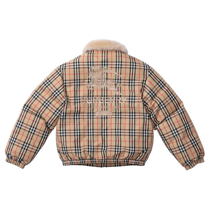 Supreme S2S2 Week 3 x Burberry Shearling Collar Down Puffer Jacket