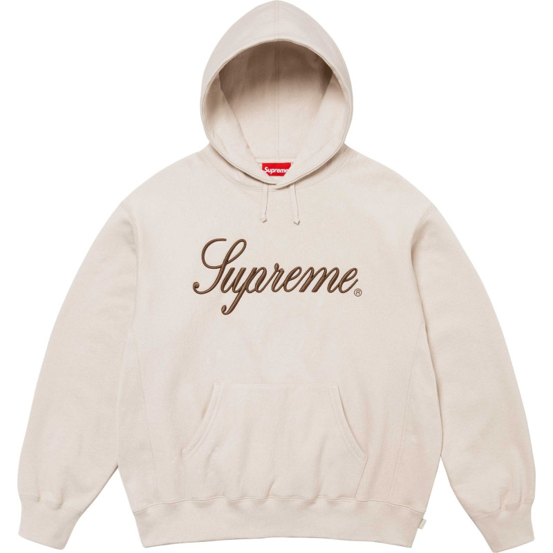 Supreme FW24 WEEK1 Embroidered Script Hooded Sweatshirt logo