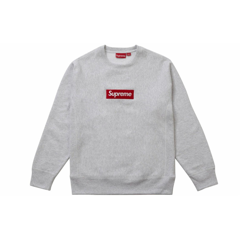 Supreme FW18 Box Logo Crewneck Ash Grey