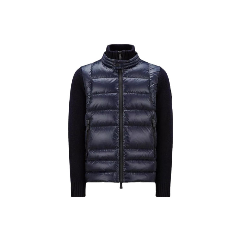 Moncler Padded Wool Zip-Up Cardigan