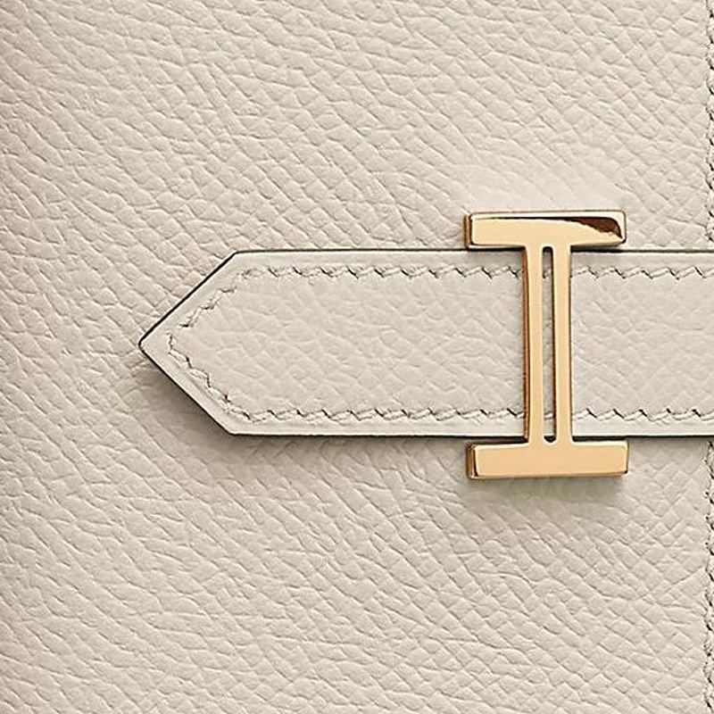 HERMES Bearn Epsom 10 Craie