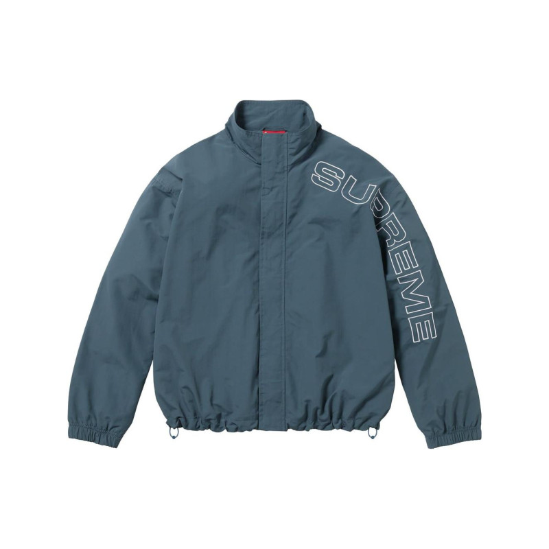 Supreme FW23 WEEK1 SPELLOUT EMBROIDERED TRACK JACKET Logo