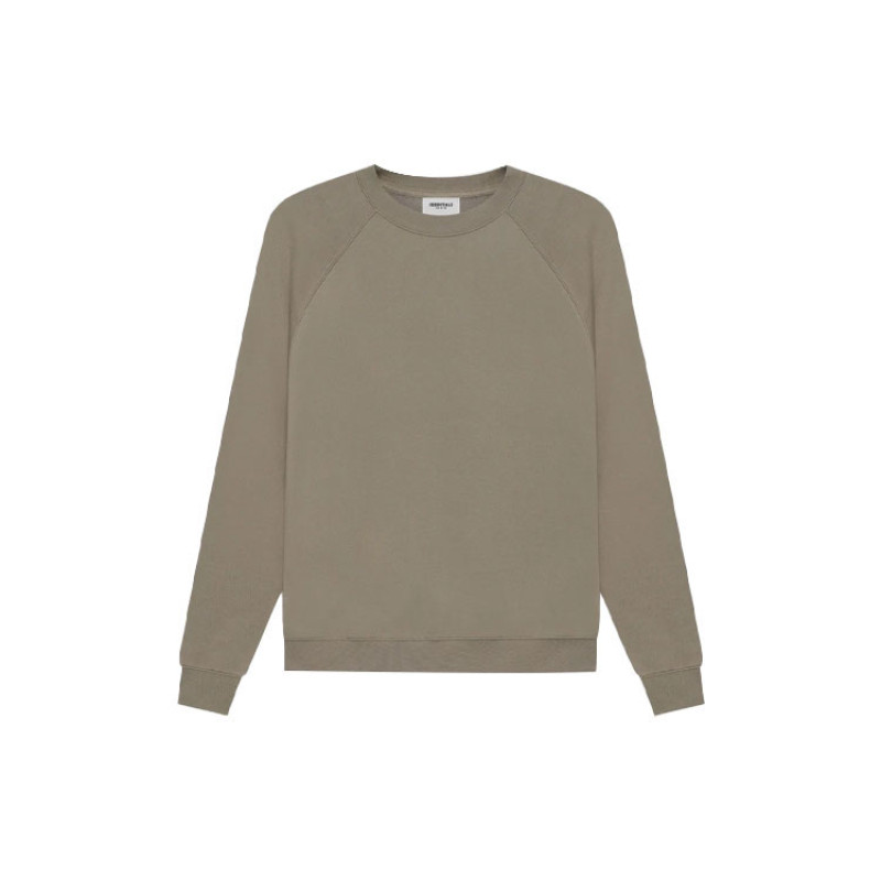 Fear of God Essentials SS21 Pull-Over Crewneck Taupe Logo