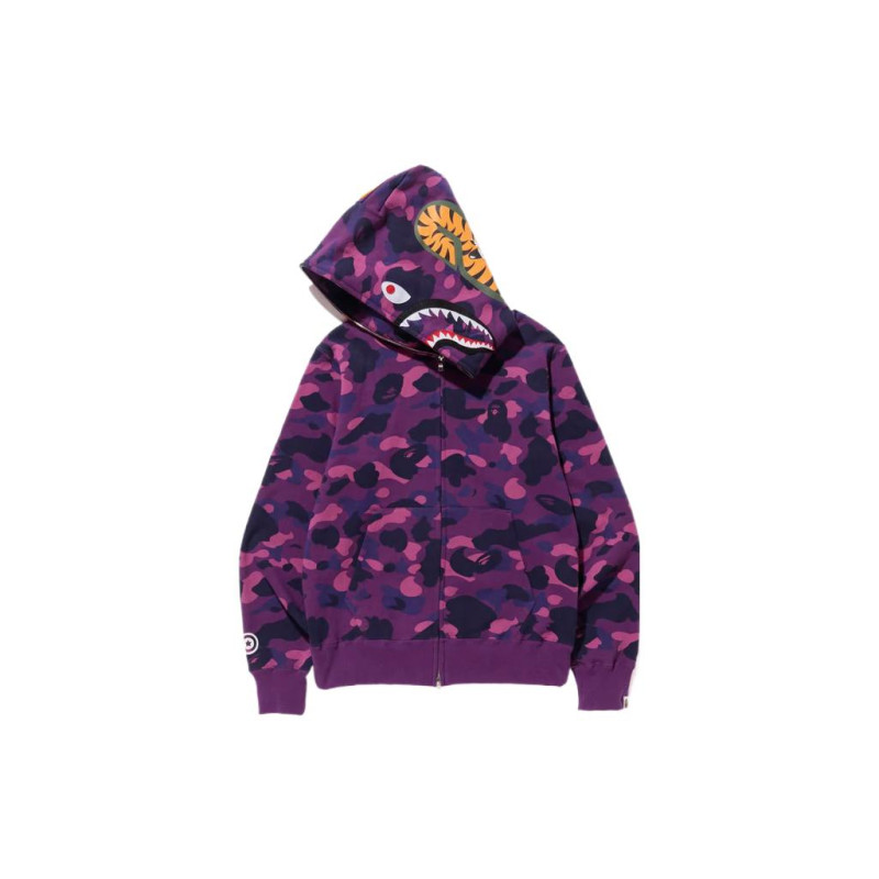A BATHING APE Color Camo Shark Full Zip Hoodie