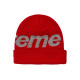 Supreme FW18 Big Logo Beanie Red 3Mlogo