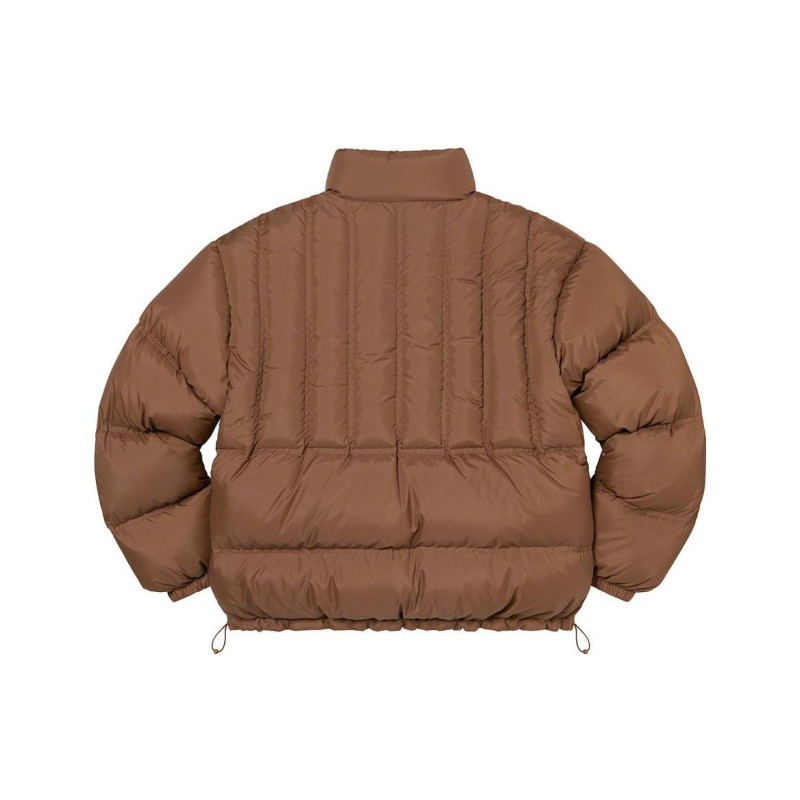 Supreme FW22 Week 8 Flannel Reversible Puffer Jacket Logo