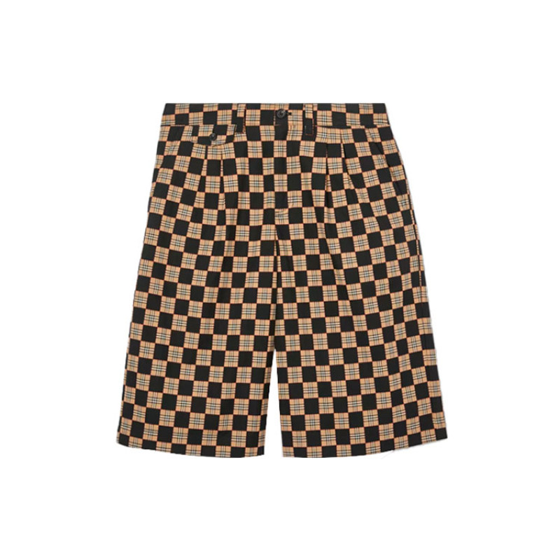 Burberry Chequer Cotton Jacquard Tailored Shorts
