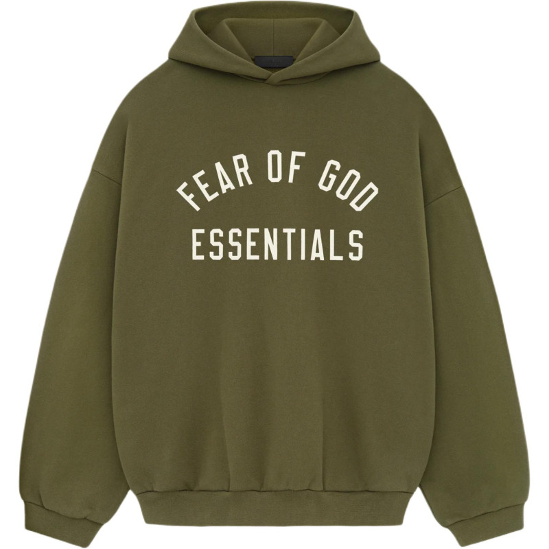 Fear of God Essentials Fall24 BACK TO SCHOOL Fleece Hoodie MILITARY
