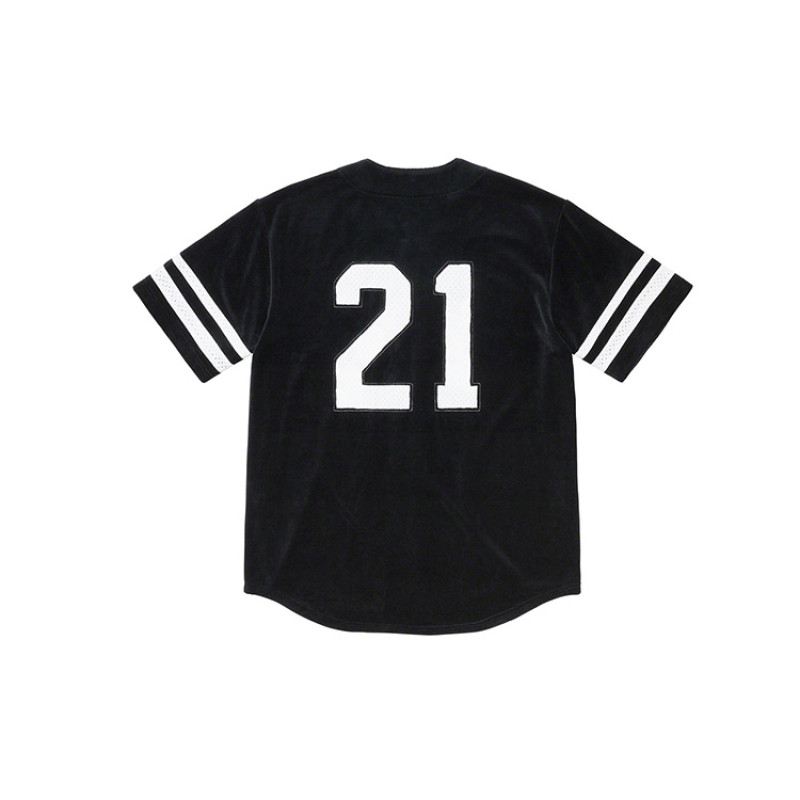 Supreme FW20 Week 6 Velour Baseball Jersey 21