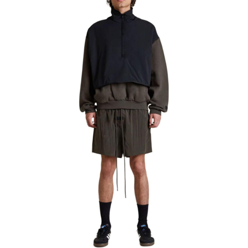 Fear of God Essentials SS24 Nylon Fleece Mockneck Sweat InkJet Blk