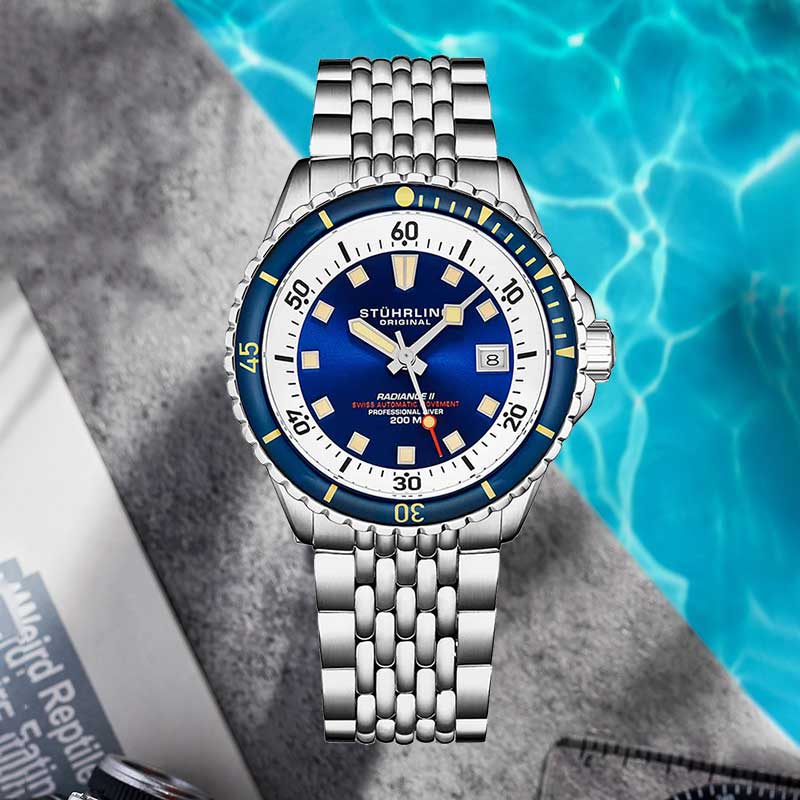 STUHRLING 42mm 200 blue1009.02