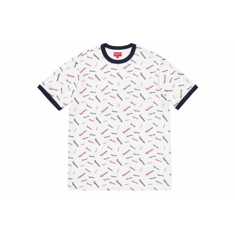 Supreme FW18 Scatter Ringer White LogoT