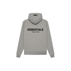 Fear of God Essentials SS22 Hoodie Dark Oatmeal Logo