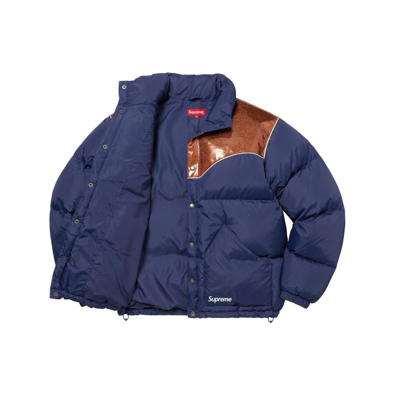 Supreme FW22 Week 18 Glitter Yoke Down Puffer Jacket