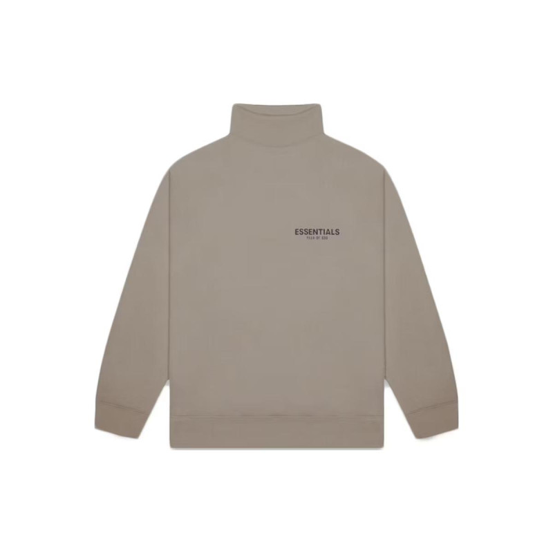 Fear of God Essentials Sage Mock Neck Sweatshirt Taupe