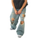 Lee x BEAMS Special order crash baggy denim pants