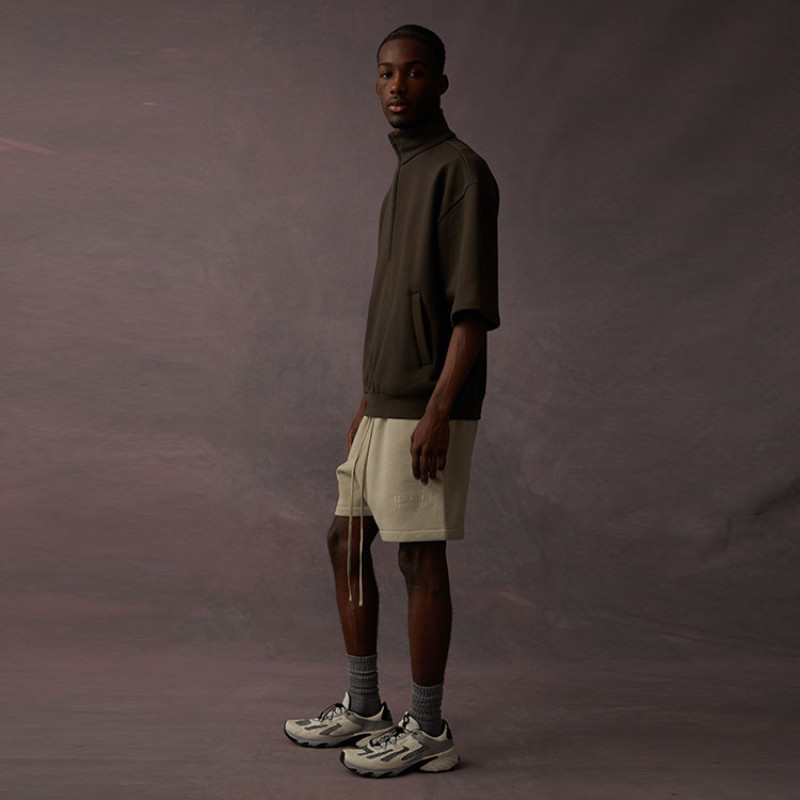 Fear of God Essentials Drop2 SS23 LS Halfzip 34 Sleeve Shirt Off-Black