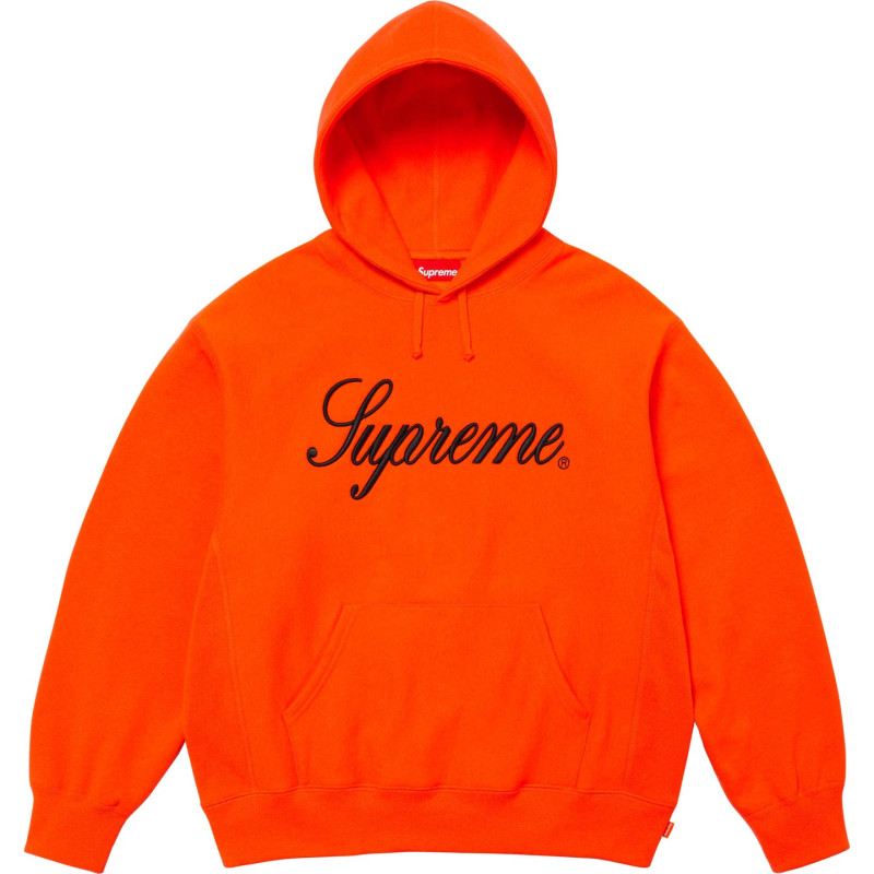 Supreme FW24 WEEK1 Embroidered Script Hooded Sweatshirt logo