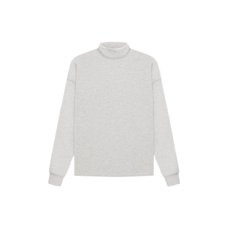Fear of God Essentials SS22 Relaxed Mockneck Light Oatmeal Logo