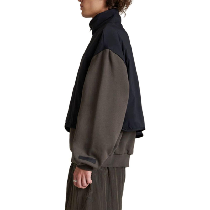 Fear of God Essentials SS24 Nylon Fleece Mockneck Sweat InkJet Blk