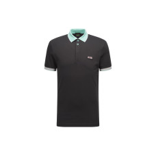 HUGO BOSS Interlock-Cotton Slim-Fit Polo Shirt With Logo Patch PoloPolo