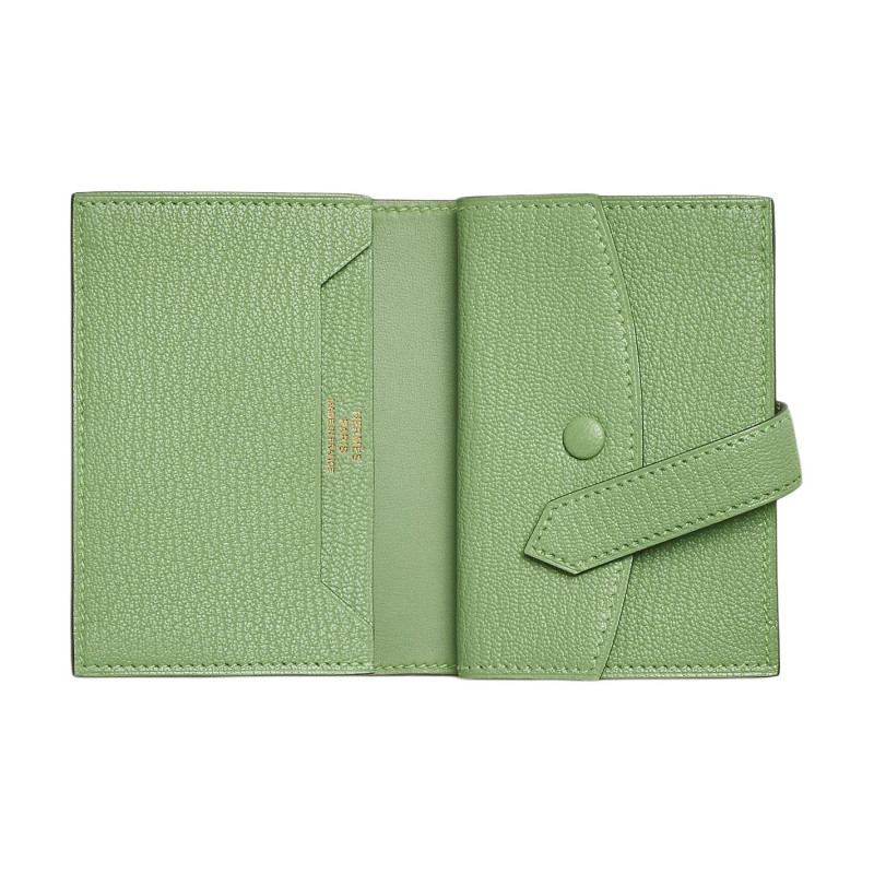 HERMES Bearn Mini Chevre Mysore 3IVert Criquet