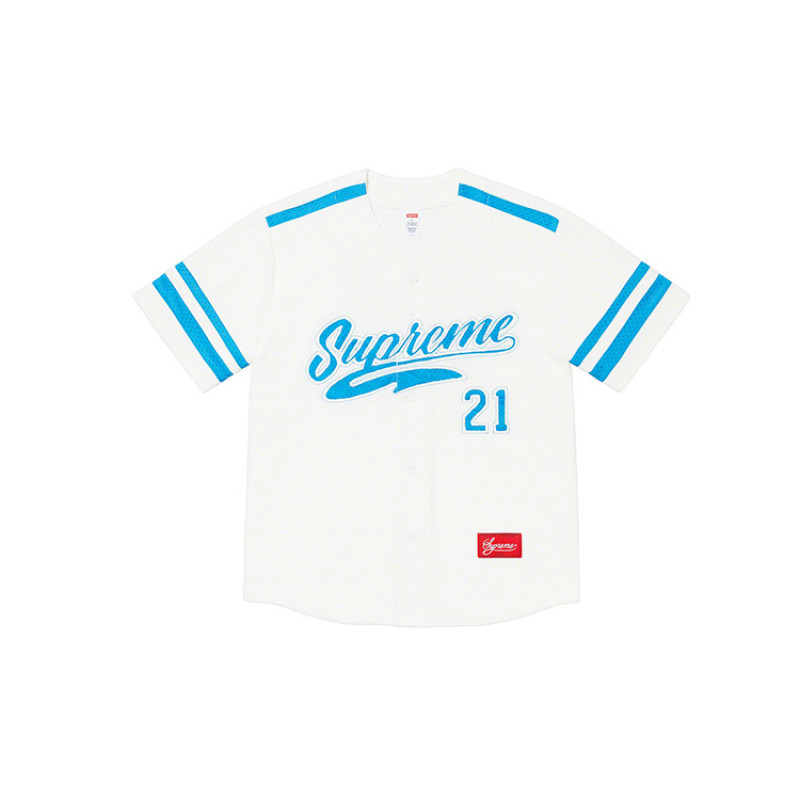 Supreme FW20 Week 6 Velour Baseball Jersey 21
