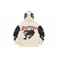 Supreme SS21 Week 15 Panther Zip Up Hooded Sweatshirt Logo