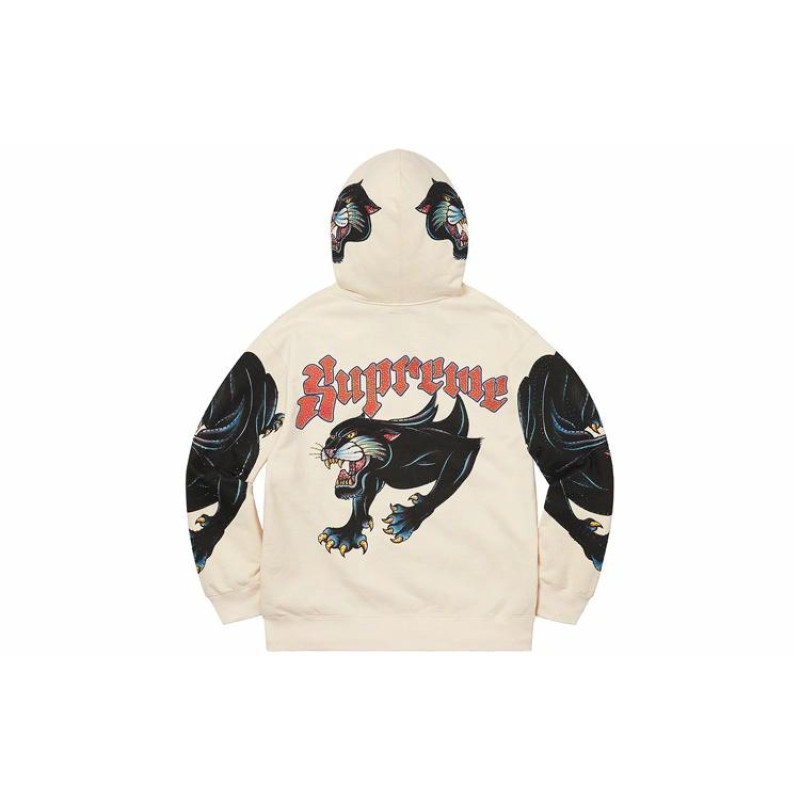 Supreme SS21 Week 15 Panther Zip Up Hooded Sweatshirt Logo