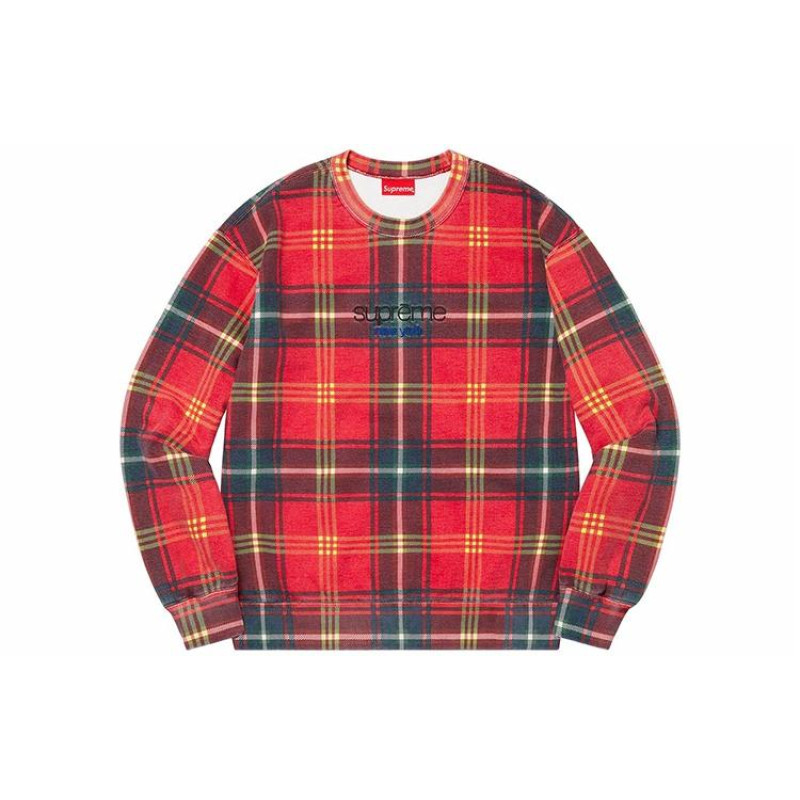 Supreme SS21 Week 10 Plaid Crewneck