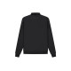 Fear of God Essentials SS21 Long Sleeve French Terry Polo Stretch Limo Black Polo