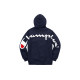 Supreme SS18 x Champion Hooded Sweatshirt Navy Logo