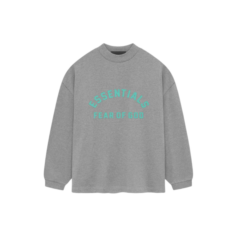 Fear of God Essentials SS24 Longsleeve T-Shirt Dark Heather Oatmeal