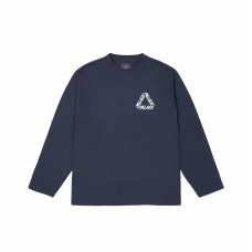 PALACE FW24 P3 LONGSLEEVE NAVY T