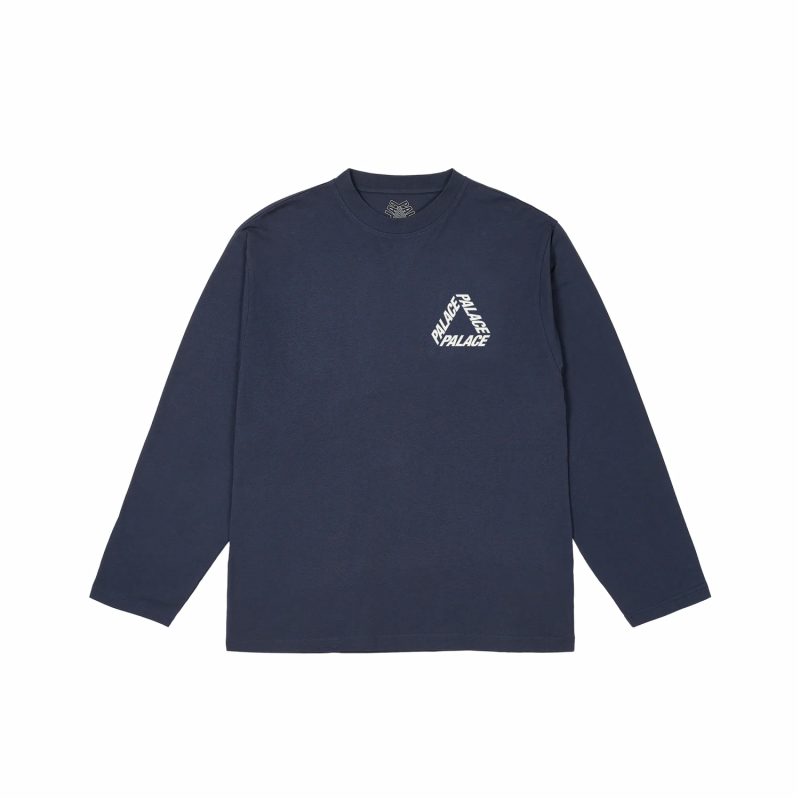 PALACE FW24 P3 LONGSLEEVE NAVY T