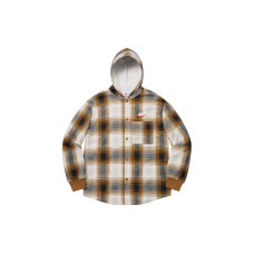 Supreme FW18 x Nike Plaid Hooded Sweatshirt Mustard