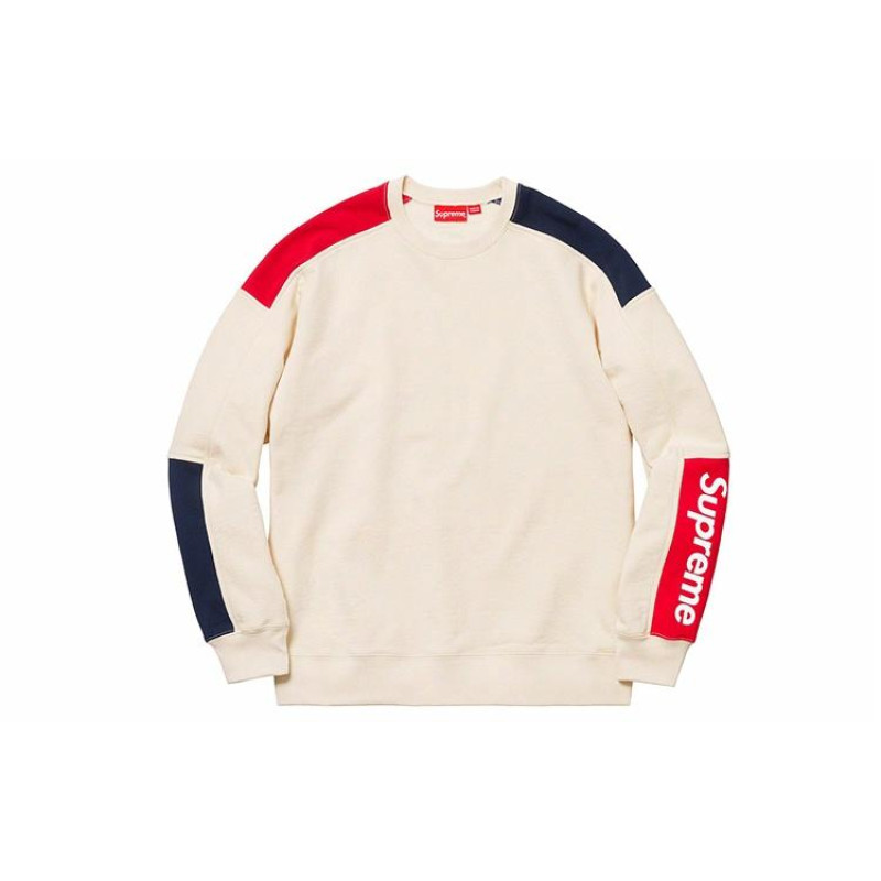 Supreme SS19 Formula Crewneck Natural LOGO