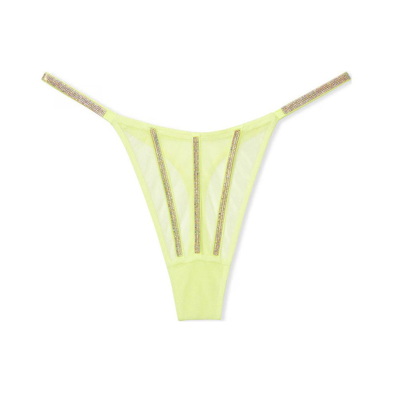 Victoria's Secret PINK VERY SEXY Sheer Shine Thong PantyCitron Glow 1