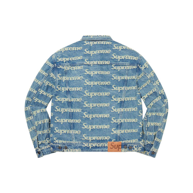 Supreme Week 10 Frayed Logos Denim Trucker Jacket Logo