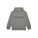 Fear of God Essentials FW20 3D Silicon Applique Pullover Hoodie Charcoal Cement Logo