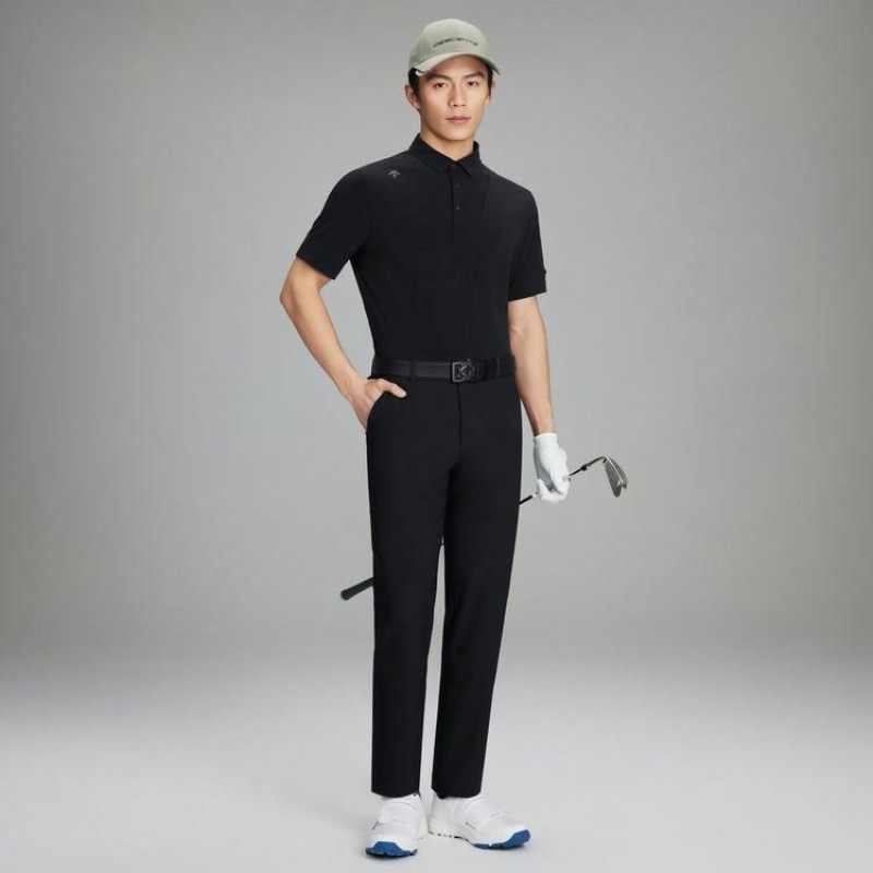 DESCENTE FIELD Polo BK-BLACK