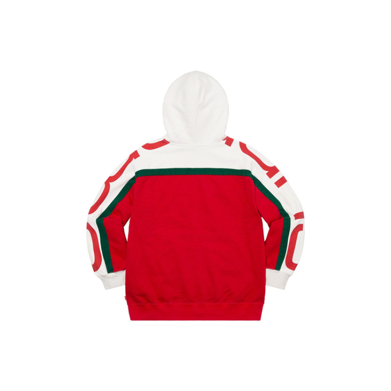 Supreme FW20 Week 13 Big Logo Paneled Zip Up Hooded Sweatshirt Logo
