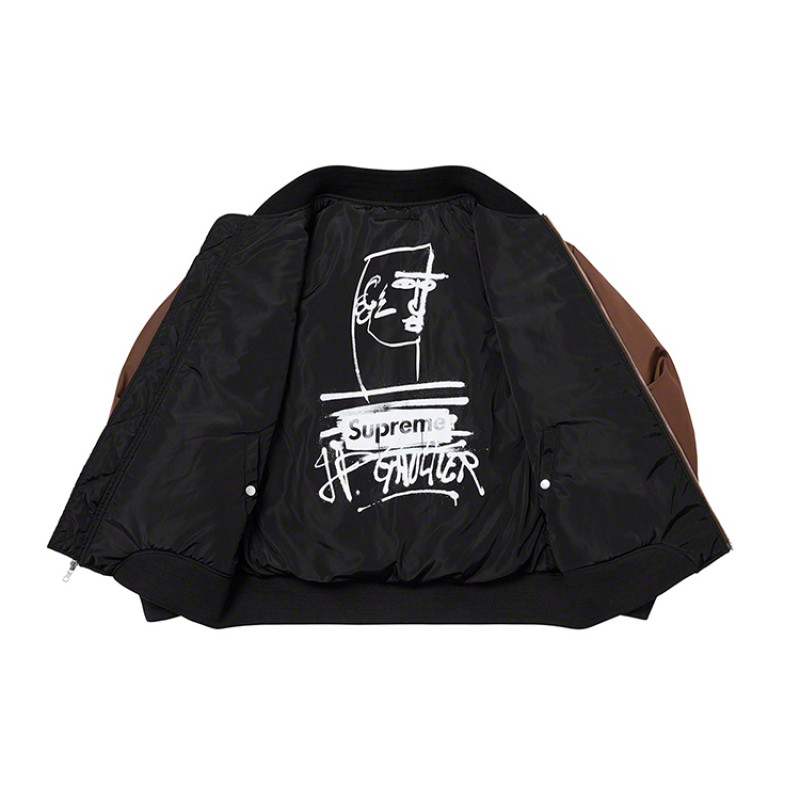 Supreme SS19 x Jean Paul Gaultier Reversible Backpack MA-1 Brown
