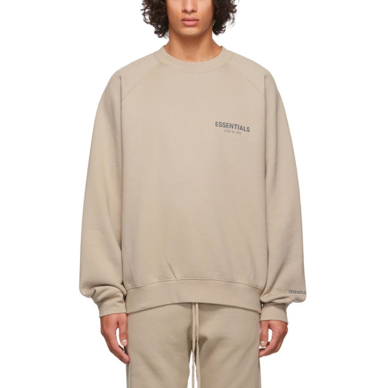 Fear of God Essentials Pullover Crewneck StringTan Logo