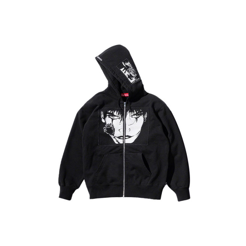Supreme Week 4 x The Crow Zip Up Hooded Sweatshirt