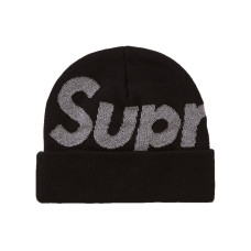 Supreme Supreme FW18 Big Logo Beanie Black 3Mlogo