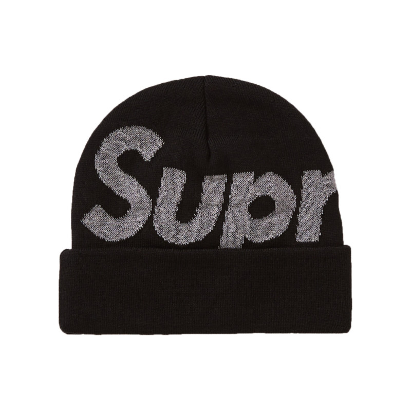 Supreme Supreme FW18 Big Logo Beanie Black 3Mlogo